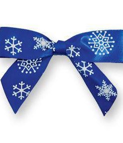 Blue Snowflake Bows w/ Twist Tie (10 ct) | Linnea's