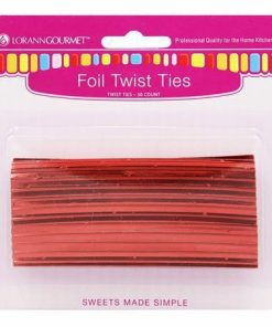 Foil Twist Ties (50 ct) | Red | LorAnn