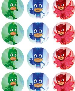 PJ Masks | Round Cupcake Toppers | Edible Images