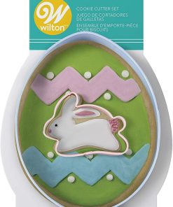 WILTON Easter Cookie Cutter Egg and Small Bunny Set, 1 EA