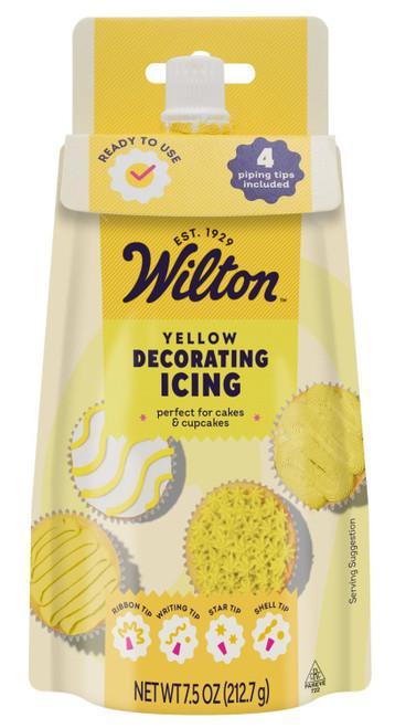 Yellow Icing Pouch w/ Tips | Cake Decorating